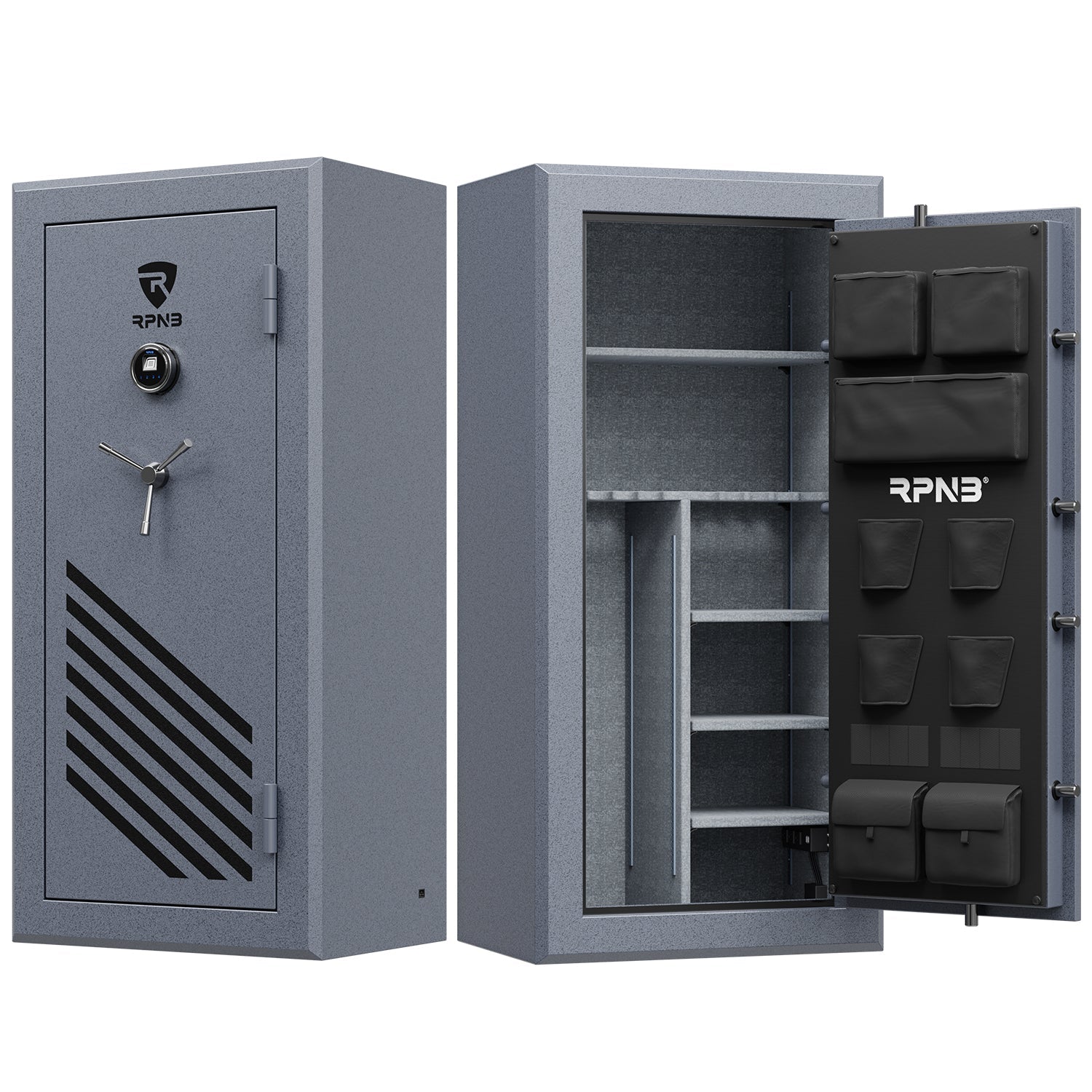 RPNB RPFS30-G 30 Gun Fireproof Biometric Gun Safe Grey